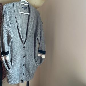 Elbow Striped Cardigan